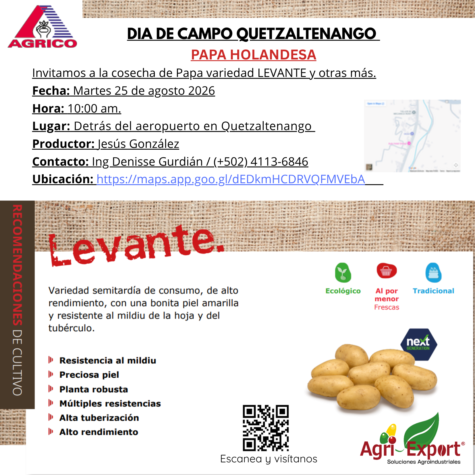 Día de campo Quetzaltenango – Papa Holandesa